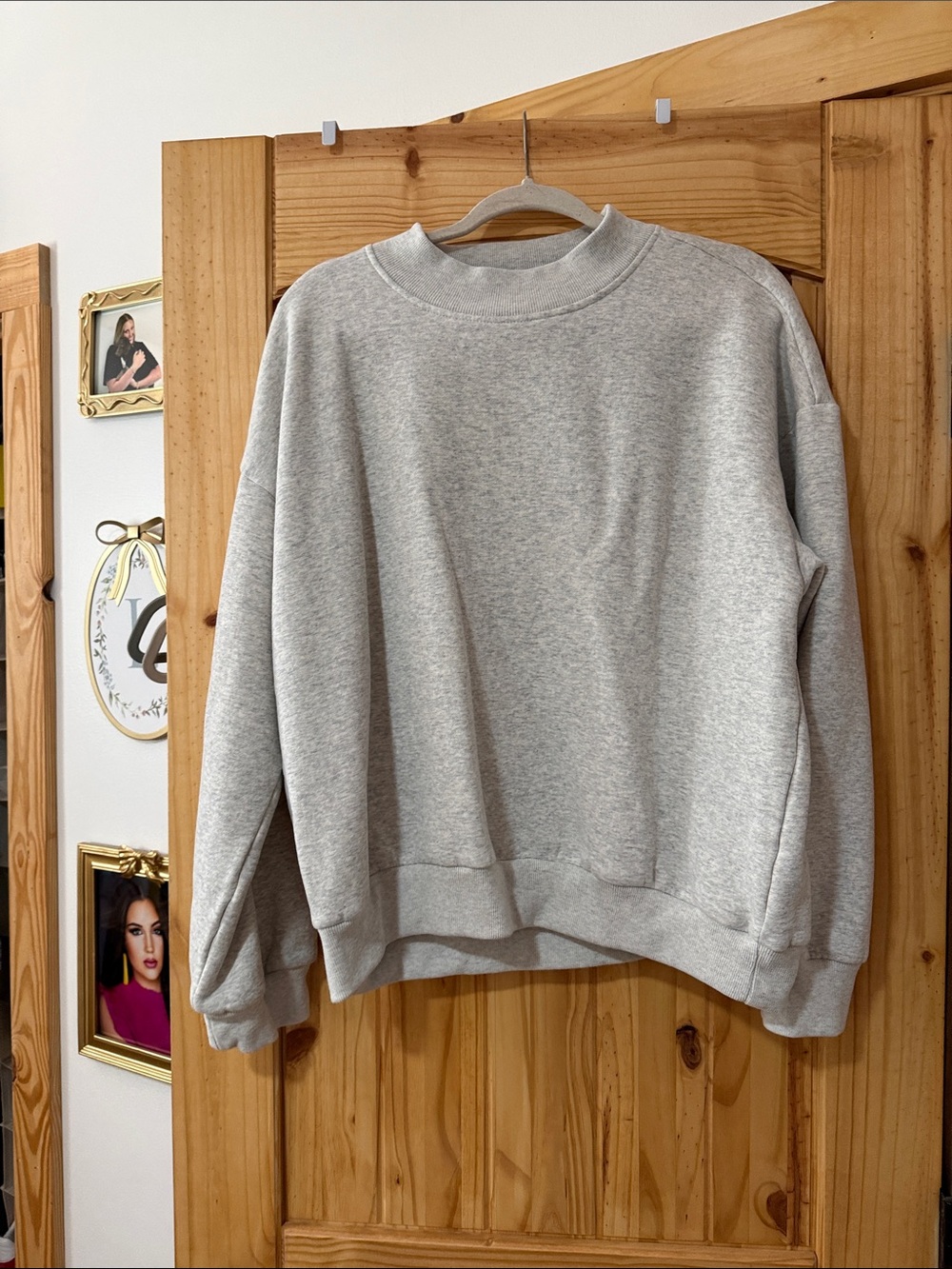 NWOT Classic Mocknech Sweatshirt in Light Heather Gray